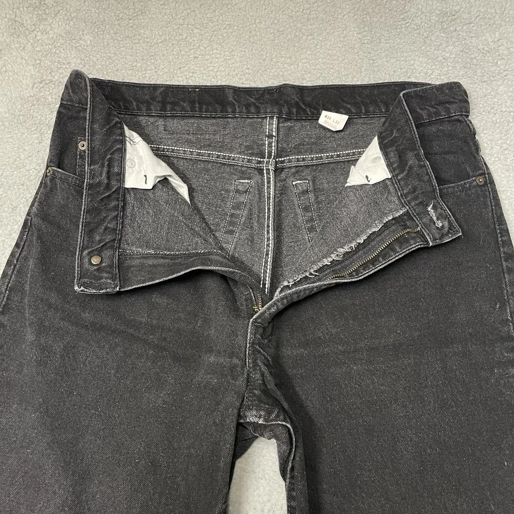 Vintage 90s Black Denim Levi's 550 Relaxed 38x30 Jeans VTG